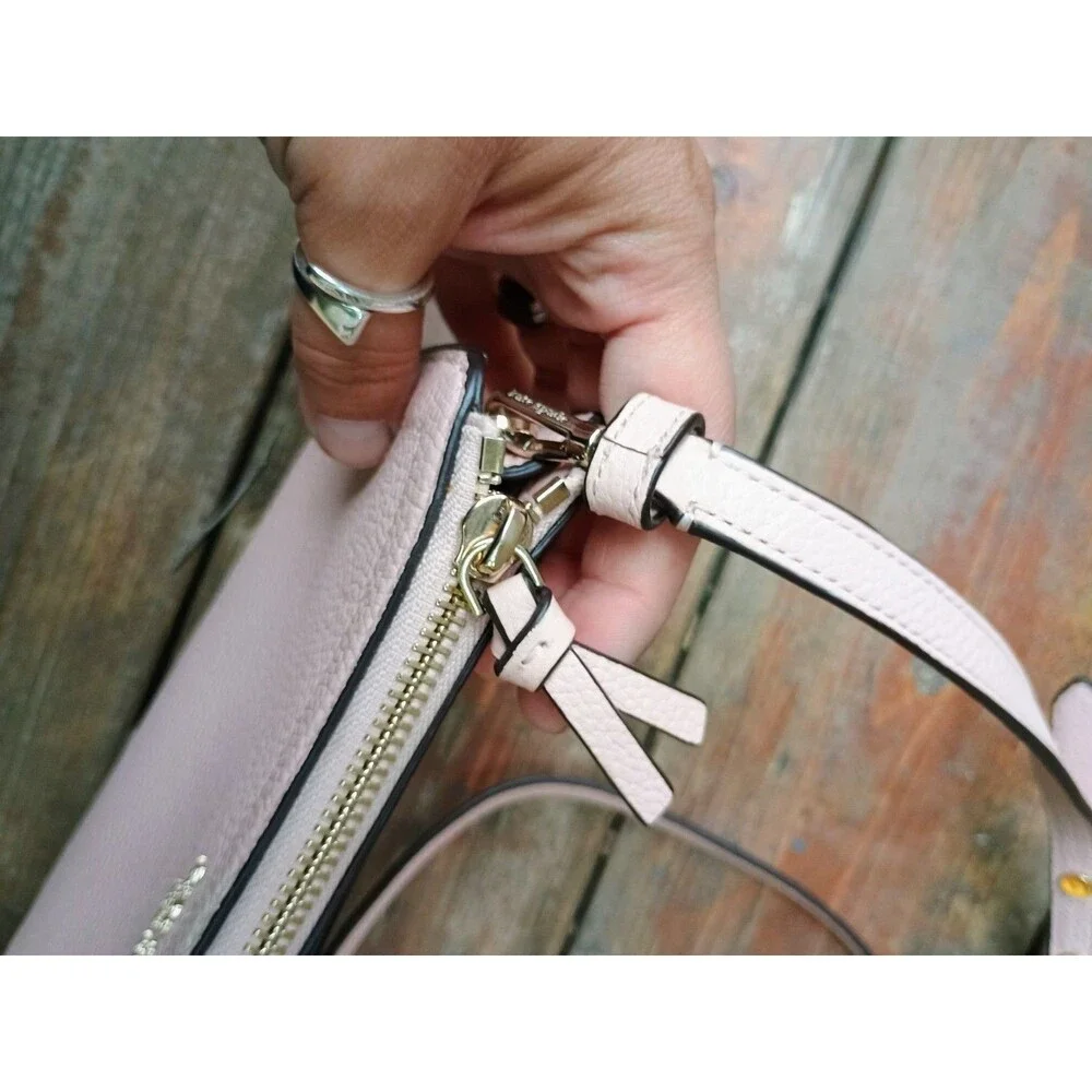Kate Spade Light Pink Crossbody Small Purse Gold Hardware Wedding